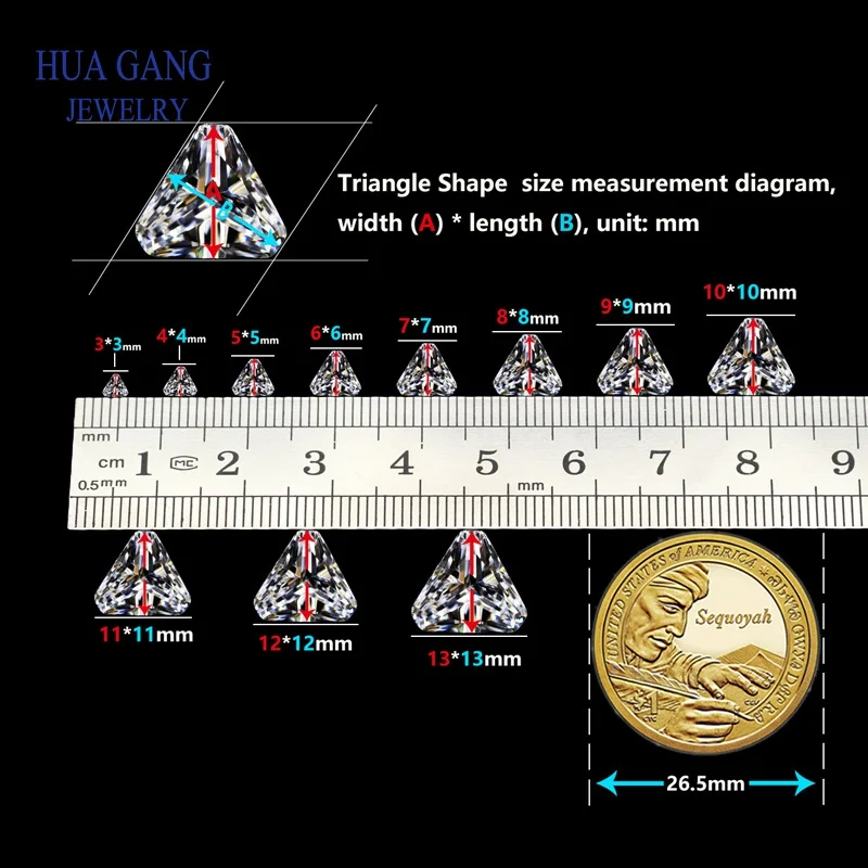 5A Лаванда треугольная огранка угловая форма кубический цирконий бриллиантовая