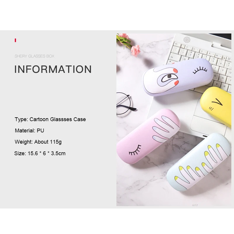 Ahora милый Чехол для очков с рисунком из мультфильмов дизайнерский защитный чехол