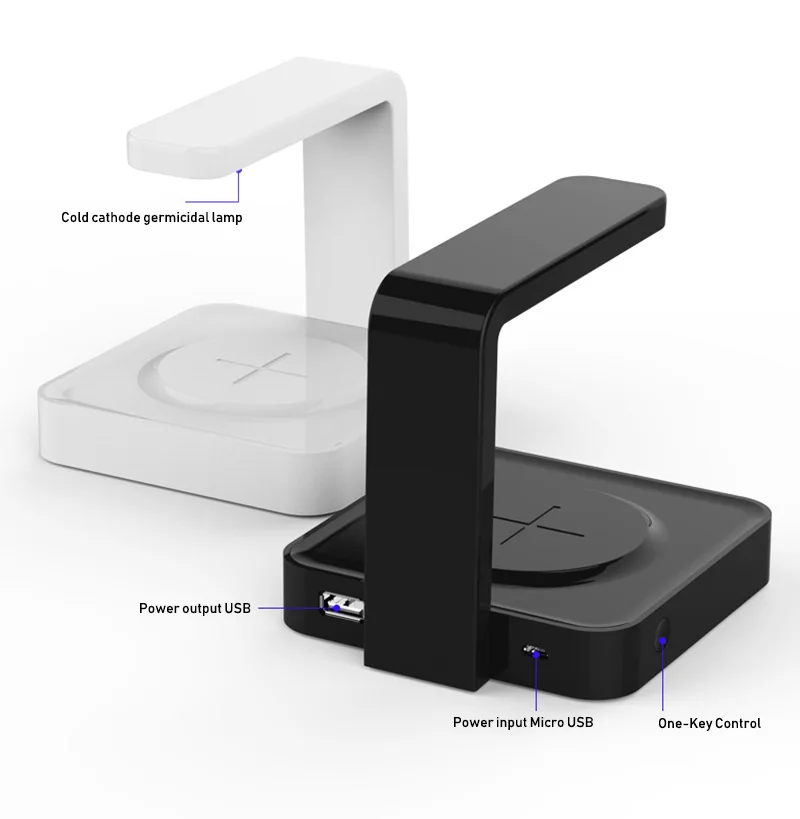 

UV Phone Sterilizer Portable Smart Wireless Charging Base Esterilizador Ultraviolet Sterilization Disinfection Cleaner Machine