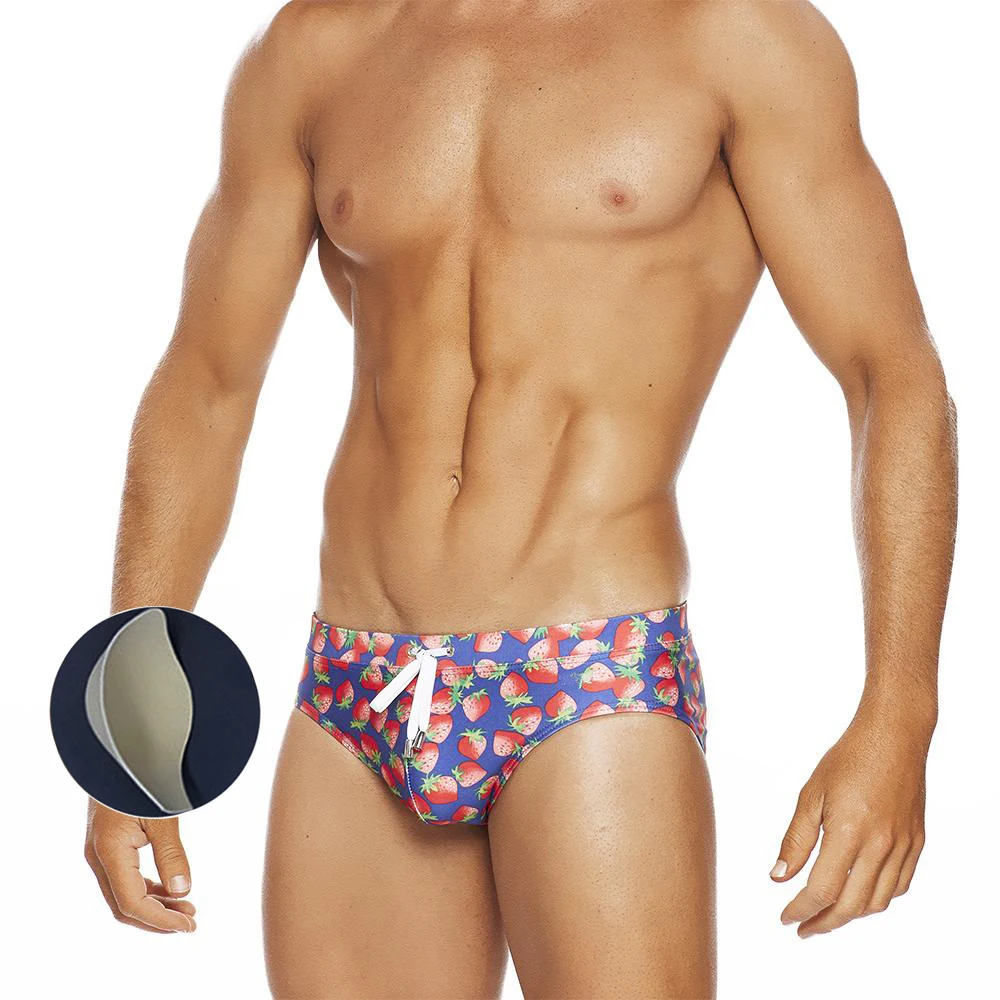 

Плавки мужские, с пуш-подкладкой, с низкой талией