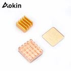 Aokin raspberry pi 3 model b радиатор 1 алюминий + 2 Медь с логотипом охлаждающая подставка радиатор для Raspberry Pi 3 B +3