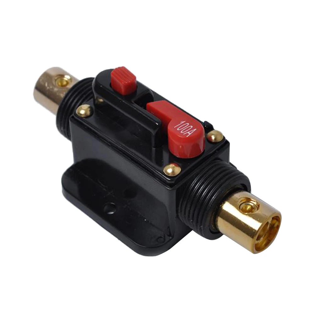 DC 12 V-48 V Встроенный выключатель 100A Ручной Сброс переключатель автомобильный аудио предохранитель