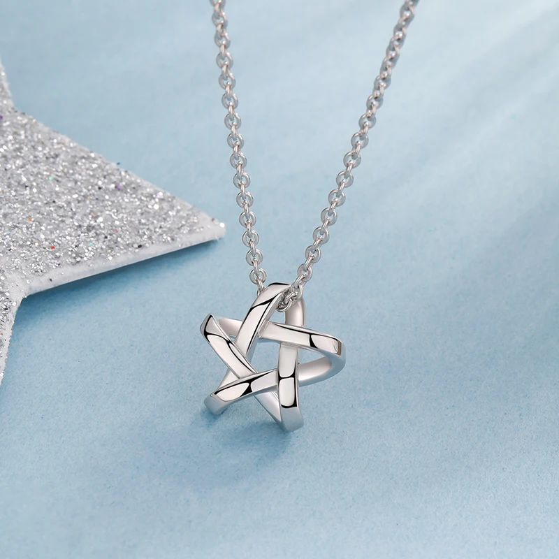 

SA SILVERAGE Women's Chain Designer Jewelry Personalized Necklaces Silver Zircon Necklace Female S925 Sterling Silver Necklace