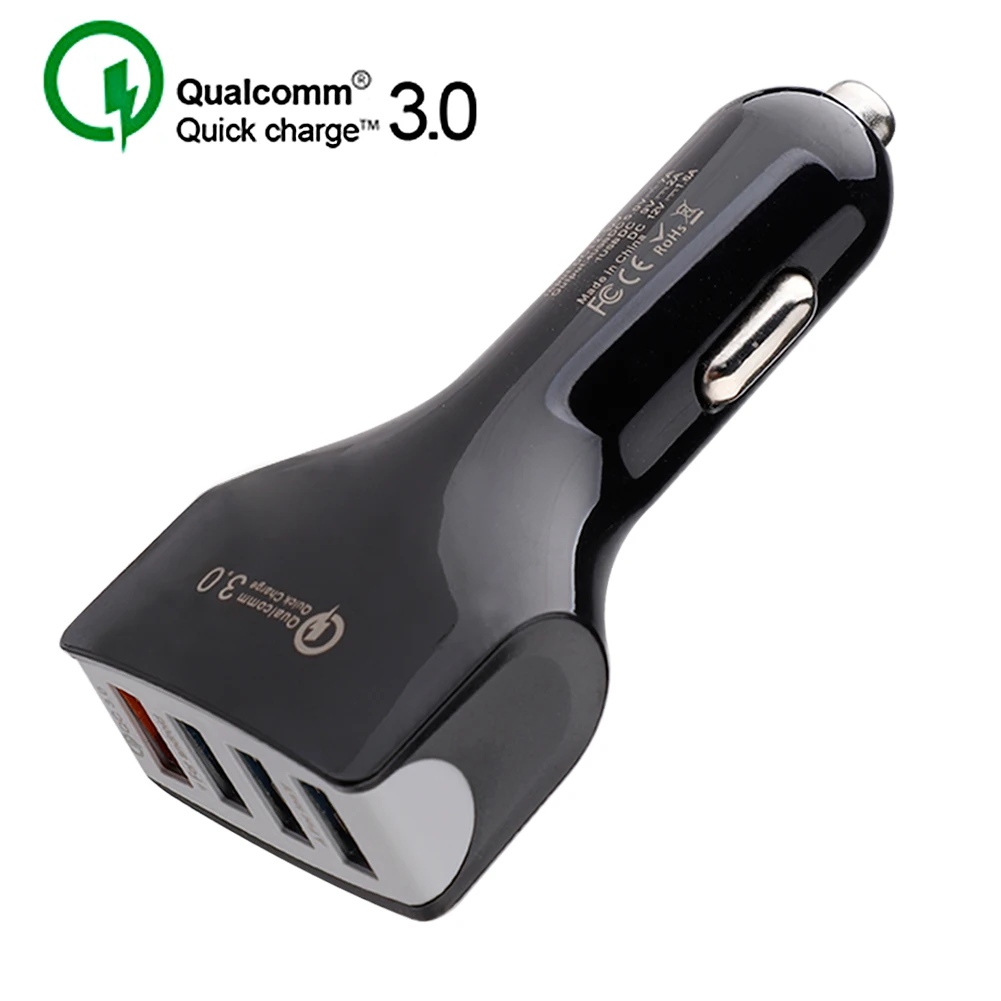 Популярное быстрое зарядное устройство с 4 USB портами 3 0 автомобильное адаптер 7A