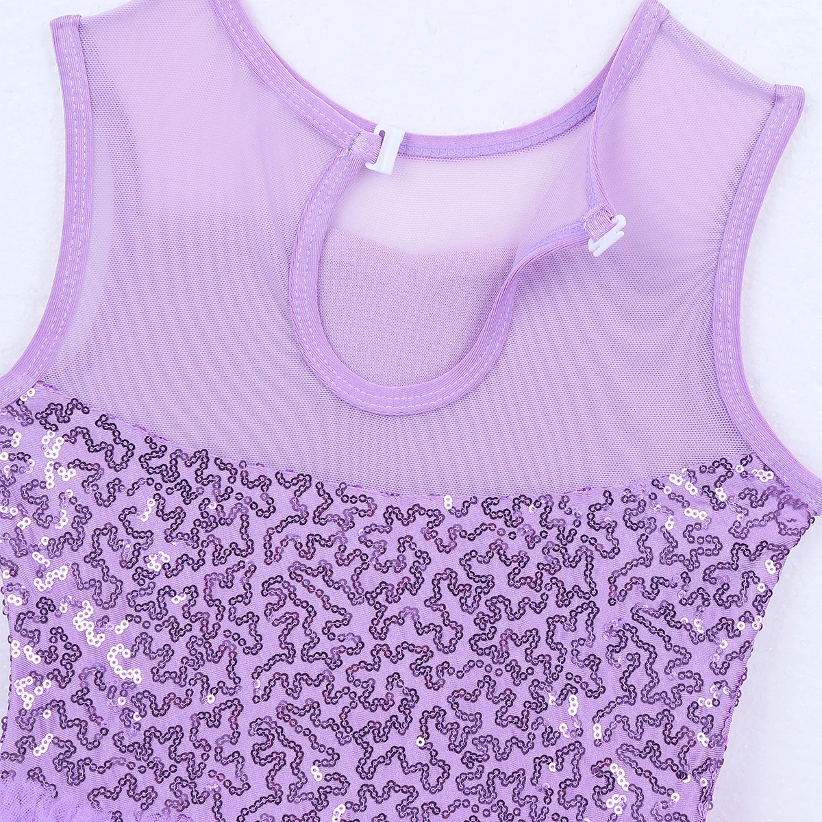 Детское балетное платье из тюля с блестками для девочек фигурного катания на