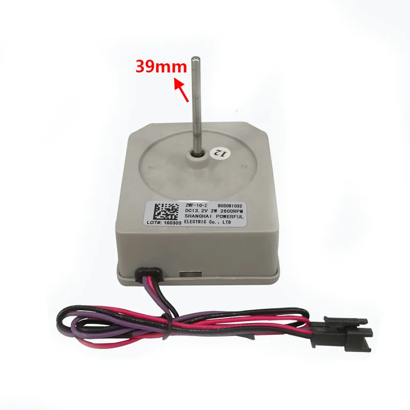 

DC Fan Motor ZWF-10-2 B03081032 for MeiLing Rongsheng Double Door Refrigerator Repair Parts DC13.2V 2W
