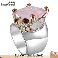 dreamcarnival1989 recommend solitaire women wedding rings pink cubic zircon top brand fashion jewelry two tones colors wa11708
