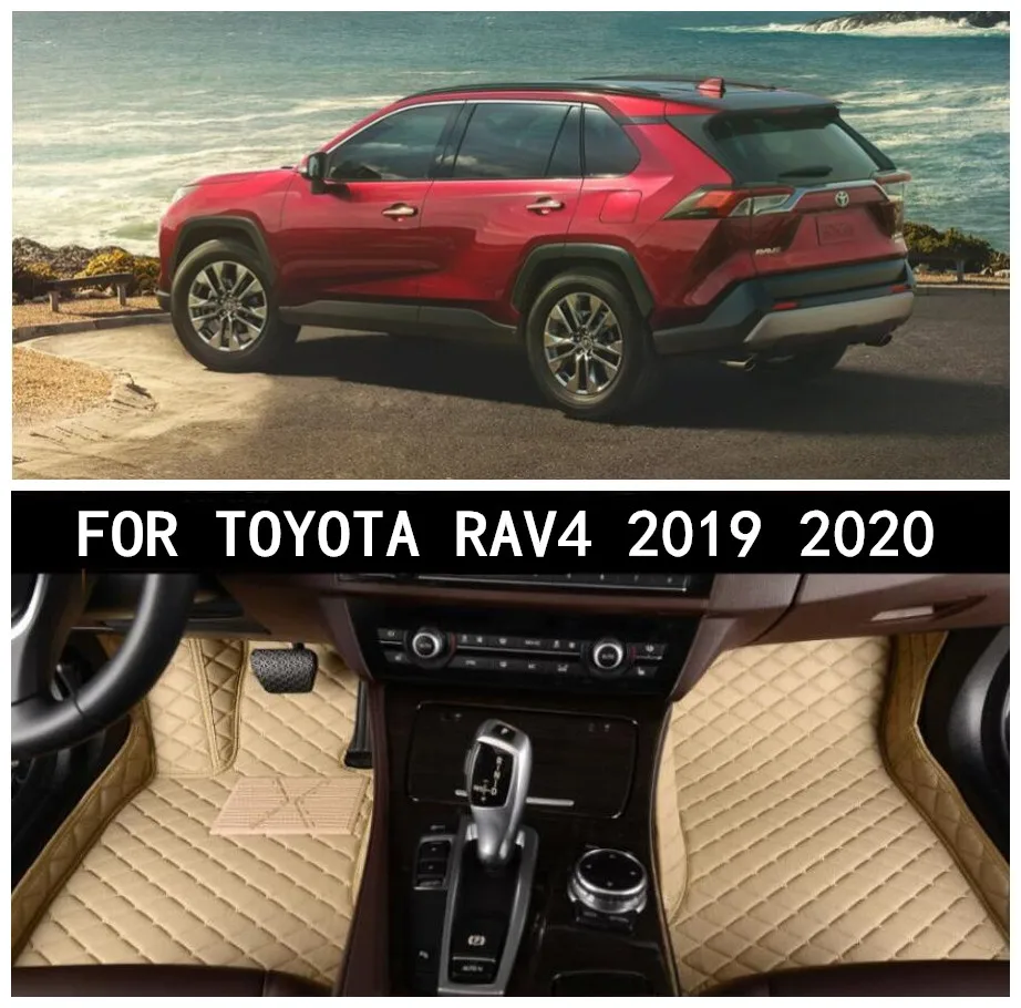 

Роскошные кожаные автомобильные 3D напольные коврики для TOYOTA RAV4 2019 EMS Бесплатная доставка