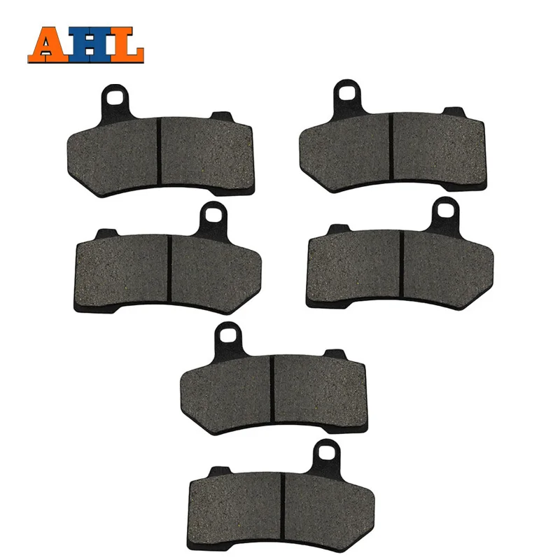 

AHL 3 Pairs Motorcycle Brake Pad for FLHT Electra Glide Standard 2008-2010 Black Brake Disc Pad