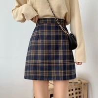 plaid skirt 2021 new spring summer short casual student hip high waist a line mini skirt pencil korean fashion style harajuku