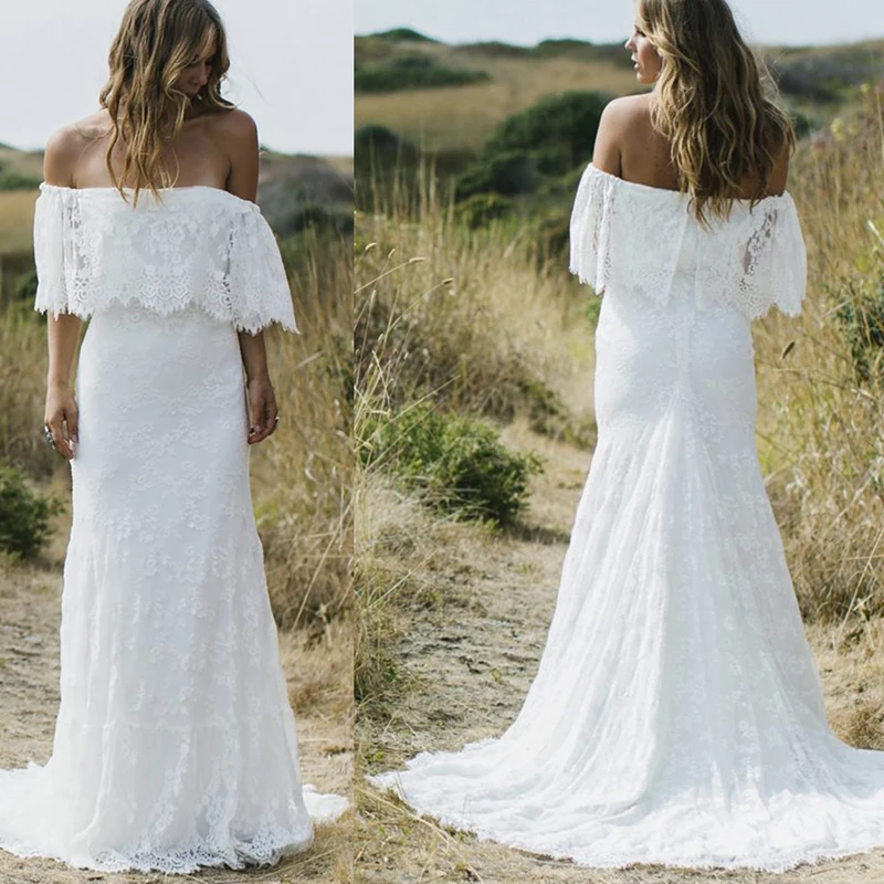С открытыми плечами Boho праздничный простой фатиновый назначения Русалка