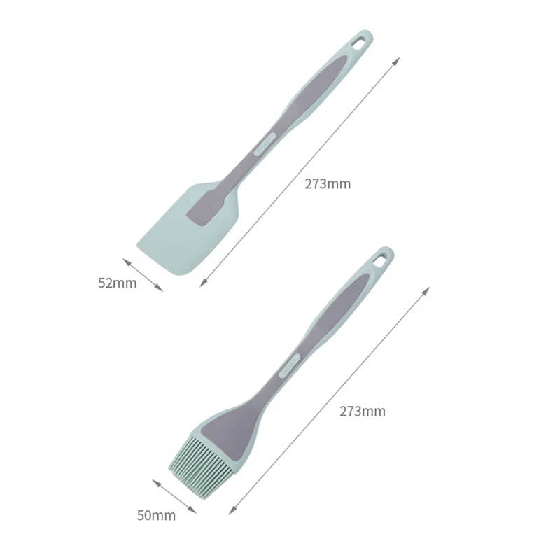 

FaSoLa Silicone Spatula BBQ Tools Oil Brush Cookware Cake Cooking Tool Non-stic Kitchen Gadget Sets Frying Utensils Accessories