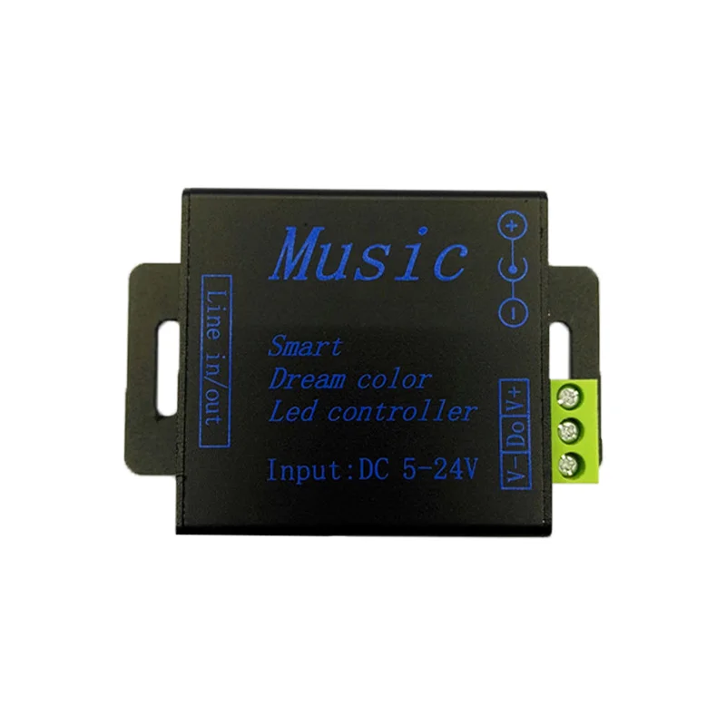 1 шт. DC5V 24V SPI музыкальный контроллер RGB Smart dream цвет для управления 250 пикселей 5050
