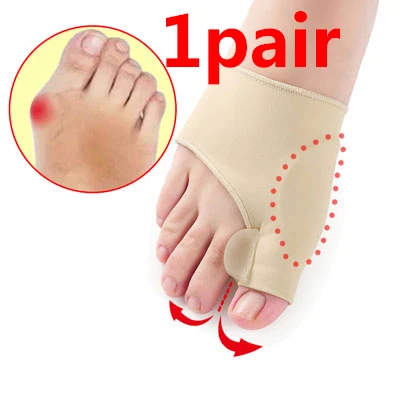 2 шт. корректор Bunion разделитель пальцев исправление шишки на ноге Ортез большого пальца Настройщик педикюр носки выпрямитель стопы - Цвет: style A