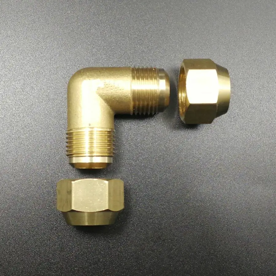 Латунный фитинг для труб с углом 90 градусов расклешенная труба внешним диаметром