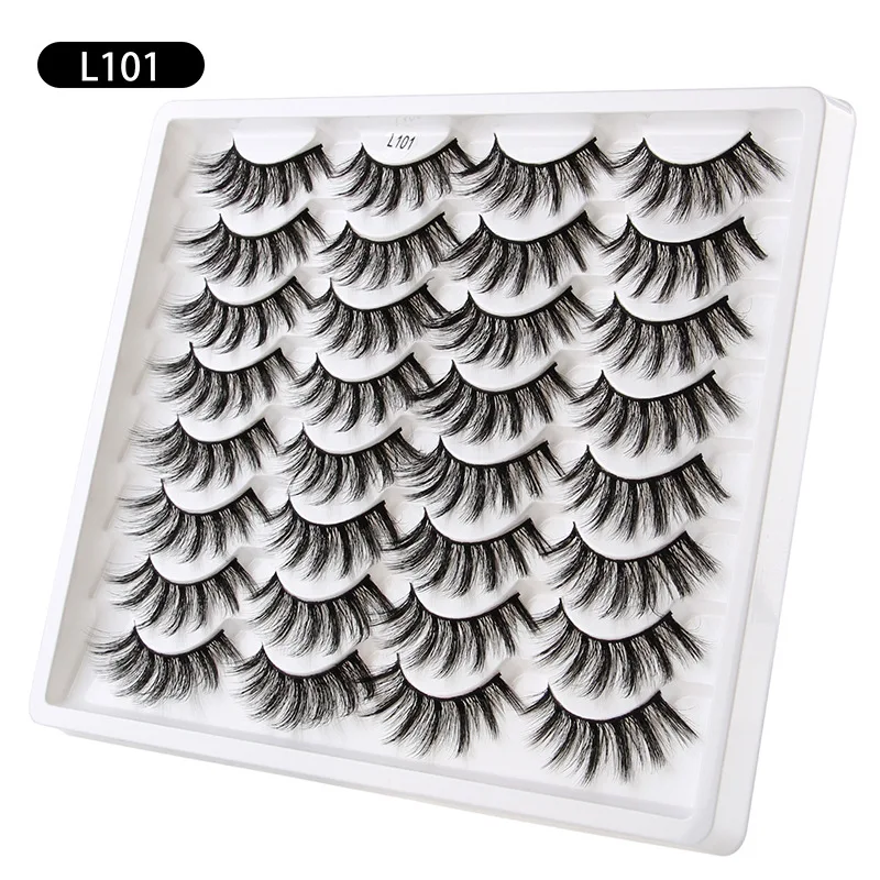 

16 Pairs 3D Mink Lashes Natural False Eyelashes Long Three-dimensional Multi-layer Silk Fake Eyelashes Extension Cosmetic TSLM2