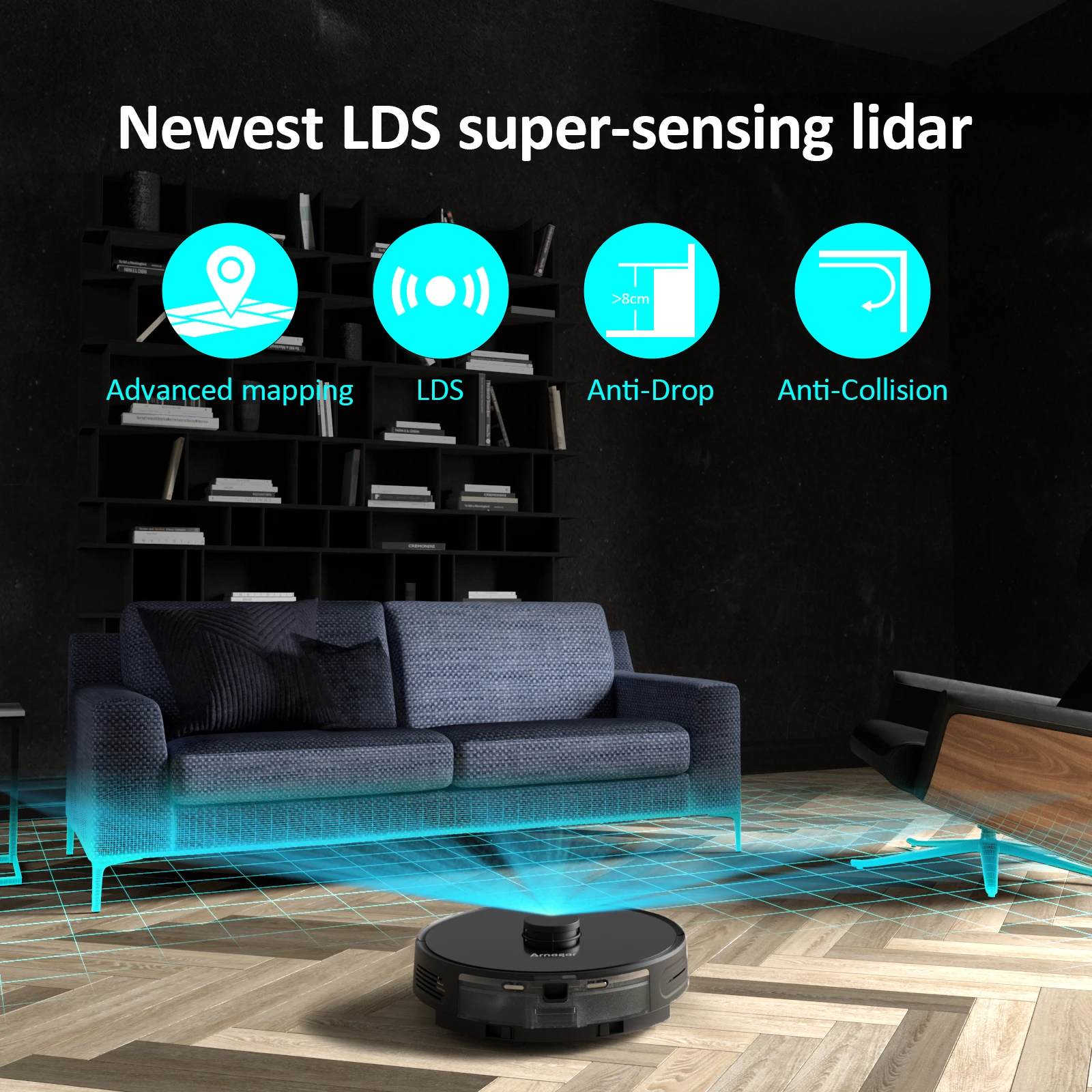 Vacuum Cleaner Mop Robot LDS Navigation Smart Dust Collection Auto Charge APP Control Google Assistant Alexa For Floor Carpet | Бытовая