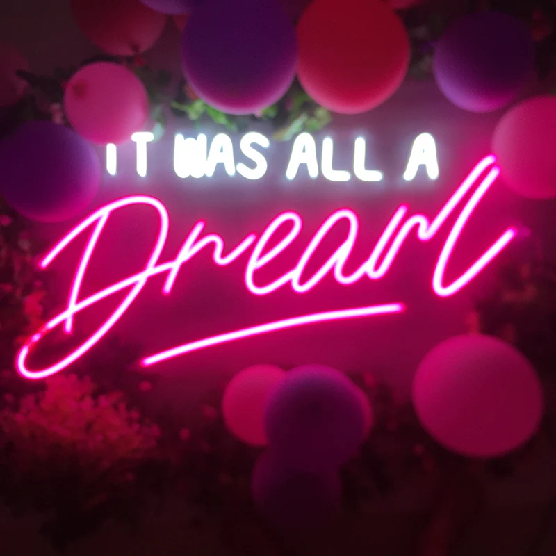 Неоновая вывессветильник на заказ с логотипом компании It Was All a Dream акриловый