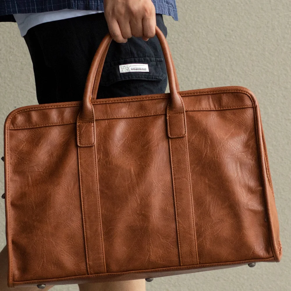 2020 Men's Women's Business Bag Briefcase Computer Weekend Travel Luggage HandBags PU Leather soft Shoulder for Male Female |