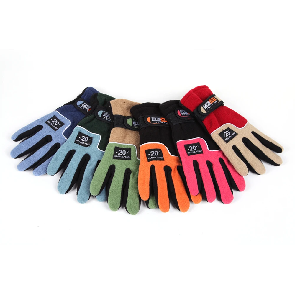 1 Pair Men Women Winter Ourdoor Sport Gloves Ultra Light Polar Fleece Skiing Windproof Motorcycle Climbing Cycling Luvas | Спорт и