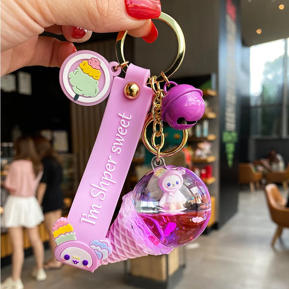 Новый милый творческий с украшением в виде кристаллов брелок для ключей
