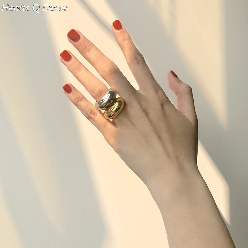 Латунное геометрическое круглое штабелируемое кольцо женские ювелирные изделия