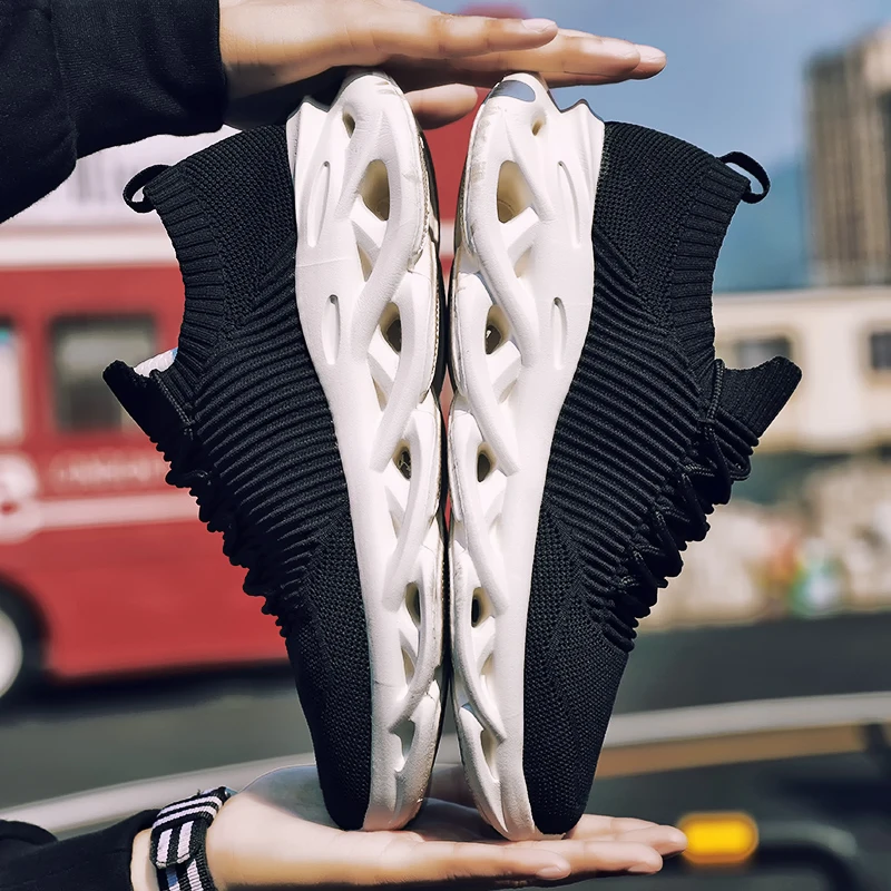 

Fashion Krasovki Men Shoes Sneakers Men Breathable Sneakers Slip on Summer Non-leather Casual Lightweight Sock Shoes Men Adult