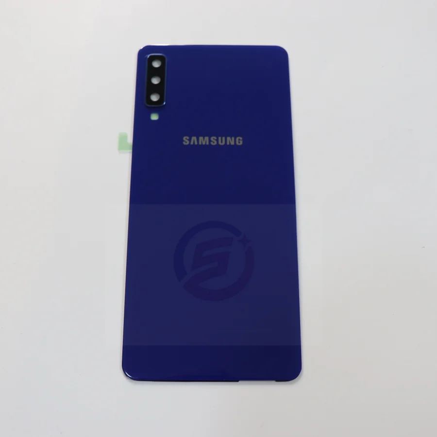 A7 2018 Blue Samsung Galaxy A7 Задняя крышка батареи A750 чехол A750F SM-A750 задняя дверь корпус стеклянная панель запасные части - Цвет: A7 2018 Blue