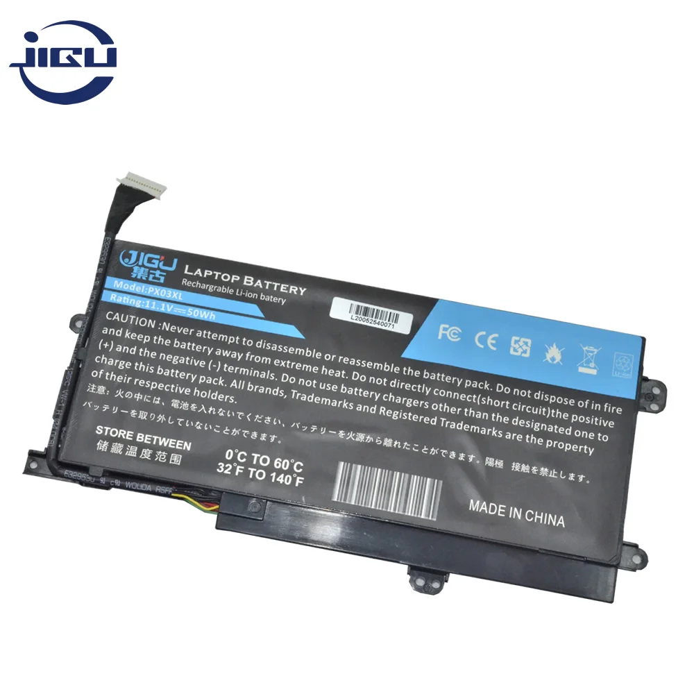 

JIGU New Laptop Battery PX03XL HSTNN-LB4P 714762-271 714762-2C1 For HP For Envy 14-k000 14-K110TX 14-K043TU 14T-K110NR 14-K121TX