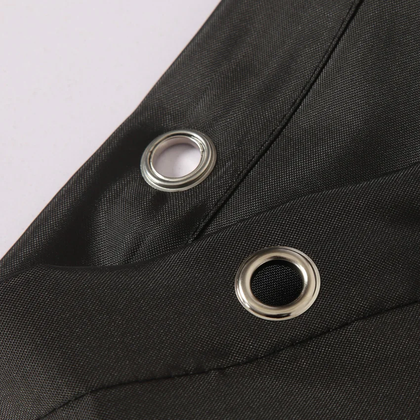 

Black Shower Curtains Waterproof Fabric Solid Color Bath Curtains For Bathroom Bathtub Large Wide Bathing Cover 12 Hooks