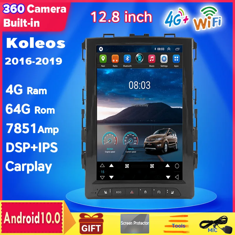 

Автомобильный GPS-навигатор Tesla, Android 10, 12,8 дюйма, для Renault Megane 4, Samsung Koleos, SM6, Talisman 2016-2019