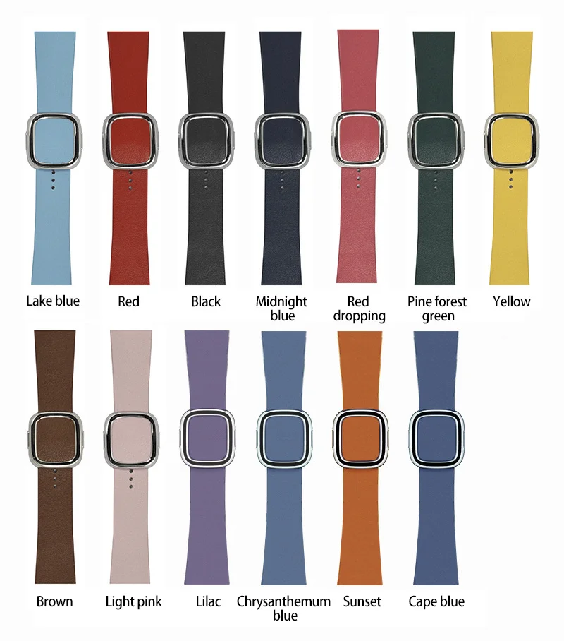 

Replacement Genuine Leather Magnetic Closure Loop Watch Band Wristband Strap for Apple Watch 40mm/44mm/38/42MM Series 5 4/1/2/3
