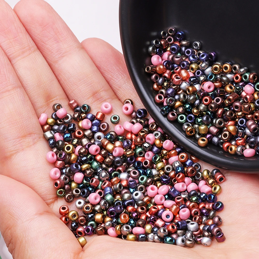 

2/3/4mm Transparent Czech Seed Beads Pony Beads For Jewelry Making Glass Spacer Beads for Handmade Garments DIY Sewing Craft