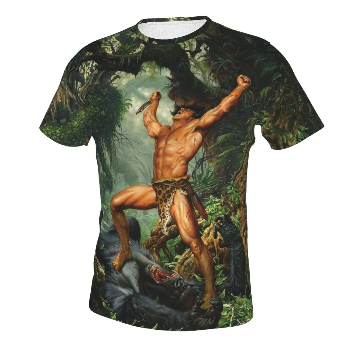 

Мужская винтажная Футболка с принтом Тарзана, забавная футболка в стиле аниме