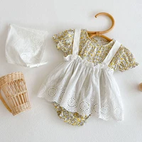 baby girl clothes new 2021 summer baby girl clothing girls floral rompers braces skirt suit infant outfit set