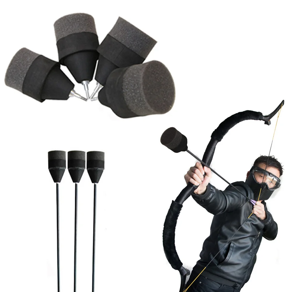 1/6/12 шт. Черная мягкая губка наконечник для стрельбы из пены наконечника лука CS |