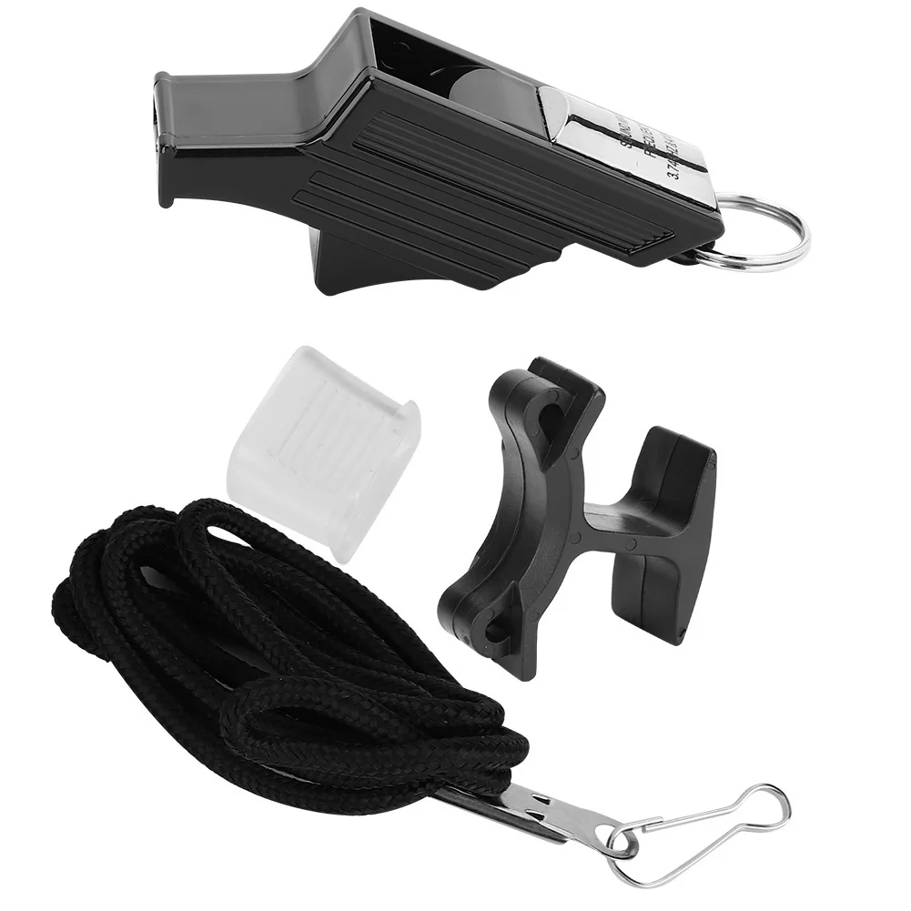 

Basketball Sports Referee Whistle Camping Survival Emergency Lifesaving Whistles Black&Silver
