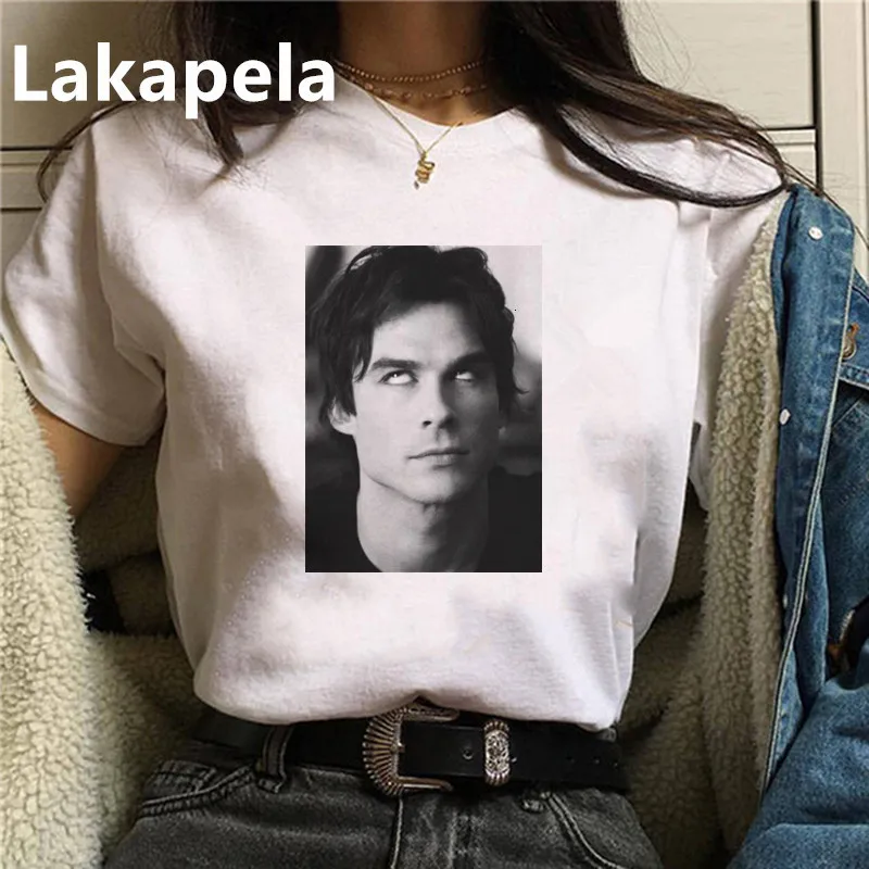 Футболка женская повседневная с коротким рукавом Дневники вампира в стиле