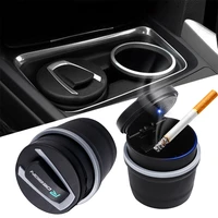for volvo rdesign v40 v60 c30 s60 s80 s90 xc60 portable flame retardant car logo ashtray storage cup with led light smokeless