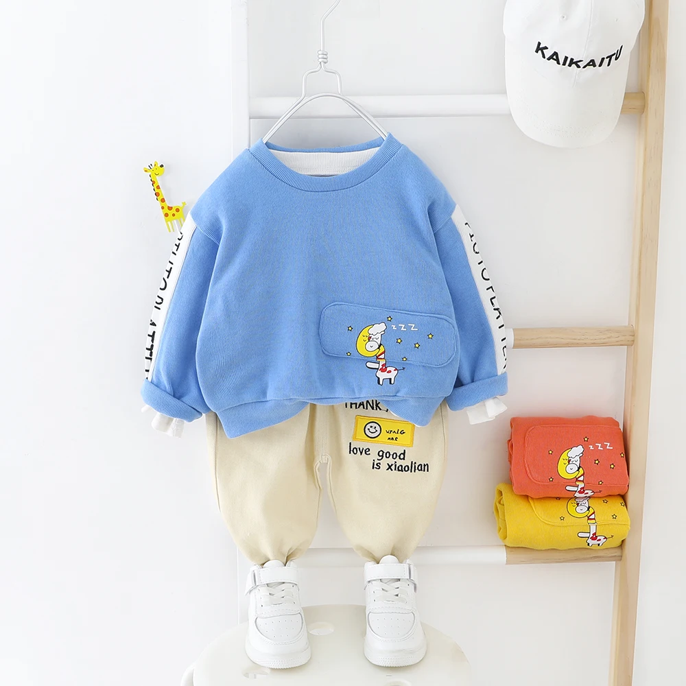 2020 весенняя одежда для мальчиков и девочек повседневная с круглым вырезом