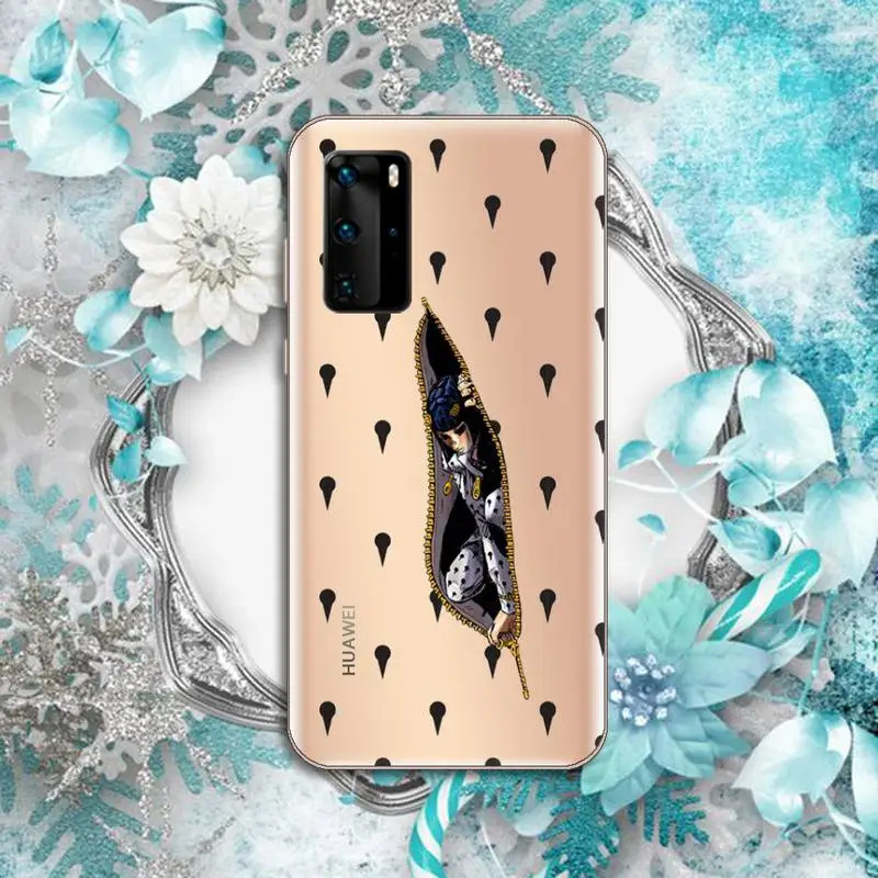 

JoJo ADVENTURE Phone Case Transparent for Huawei P honor 8 10i 20 30 40 smart 2019 high quality Anti-fall capa