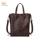 Элегантный женский тоут из мягкой кожи, дизайнерская Повседневная Сумочка известного бренда кофейного цвета на плечо, 292