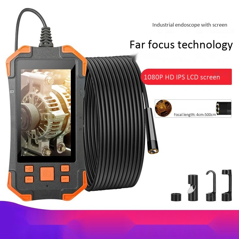 

MOOL Endoscope,2M 1080P HD 4.3Inch LCD Sn 3000MAh Battery Borescope, IP67 Waterproof Inspection Camera with 6 LED Lights