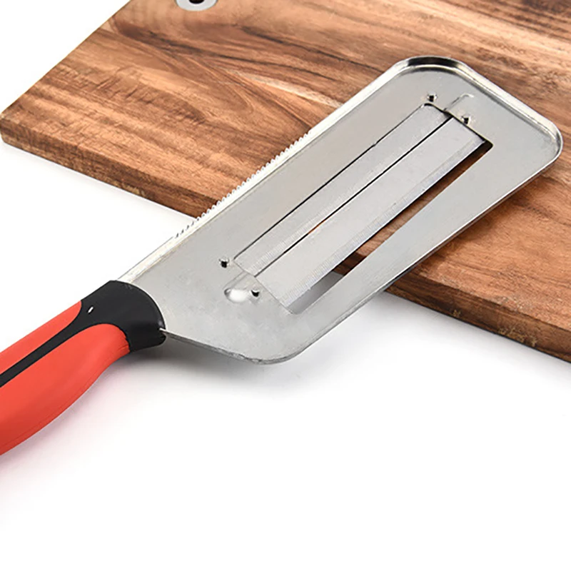 Нож для нарезки овощей двойное лезвие в 2 ломтика нарезка кухонного ножа