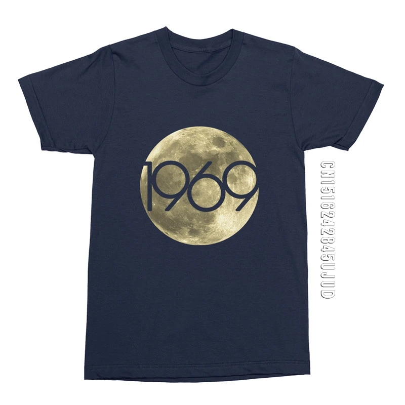 New T Shirt 50Th Anniversary Apollo 11 1969 Moon Landing Black Summer Street Men Hot Fashion Solid Logo | Мужская одежда
