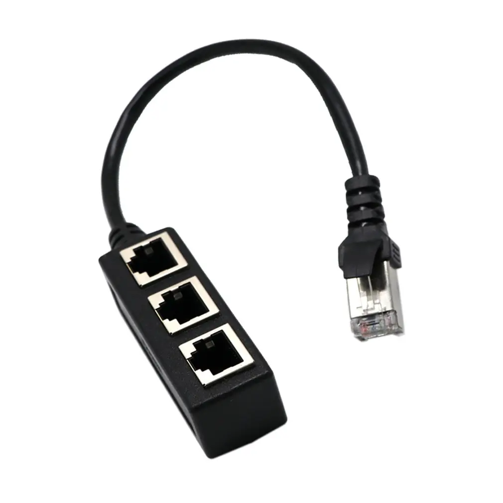 Splitter Ethernet RJ45 Cable Adapter 1 To 3 Port LAN Network Plug Connector For Networking Extension 1 Male to 2/3 Female Hot