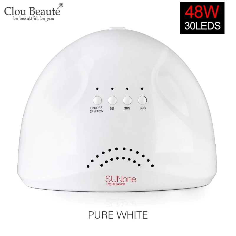

Clou Beaute UV Lamp For Nail 48W SUNone LED Nail Dryer For Manicure Curing All Gel polish Nail Lamp 5s/30s/60s Auto Sensor