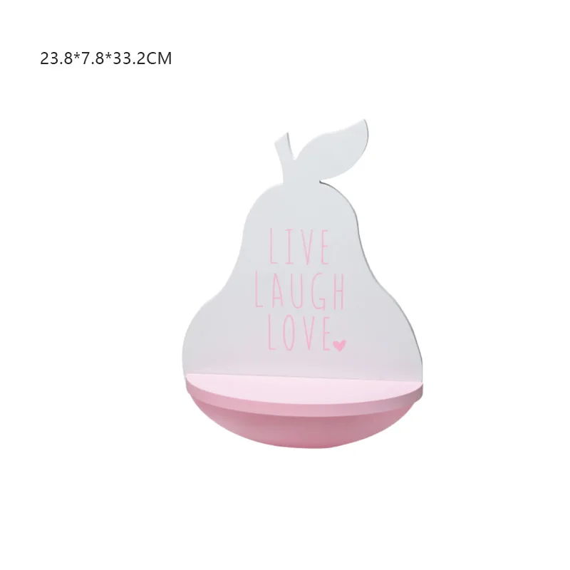 Pear shelf Ins розовая серия, деревянная полка, украшение для детской спальни, детской комнаты, Декор, милые Креативные копилки для девочек - Цвет: Pear shelf