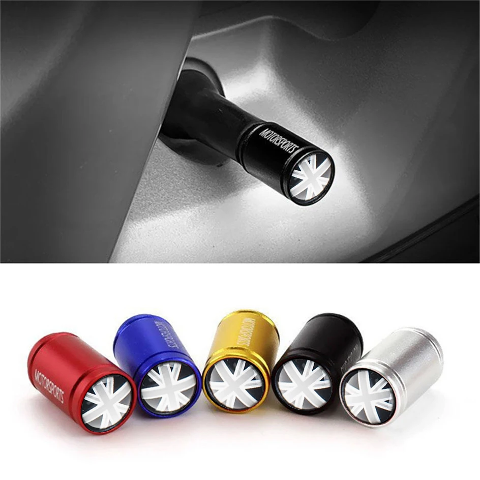 

4 шт./лот, британский английский флаг, колпачки для автомобильных шин мотоцикла, колпачки для клапанов шин, пылезащитные колпачки для Mini Cooper ...