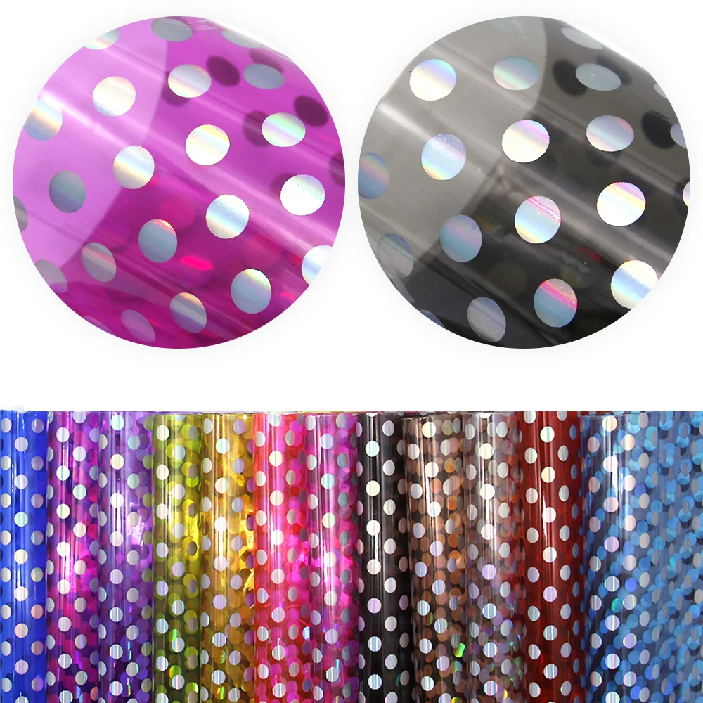 David accessories 20*33 см прозрачная в горошек искусственная кожа ткань для бантов DIY